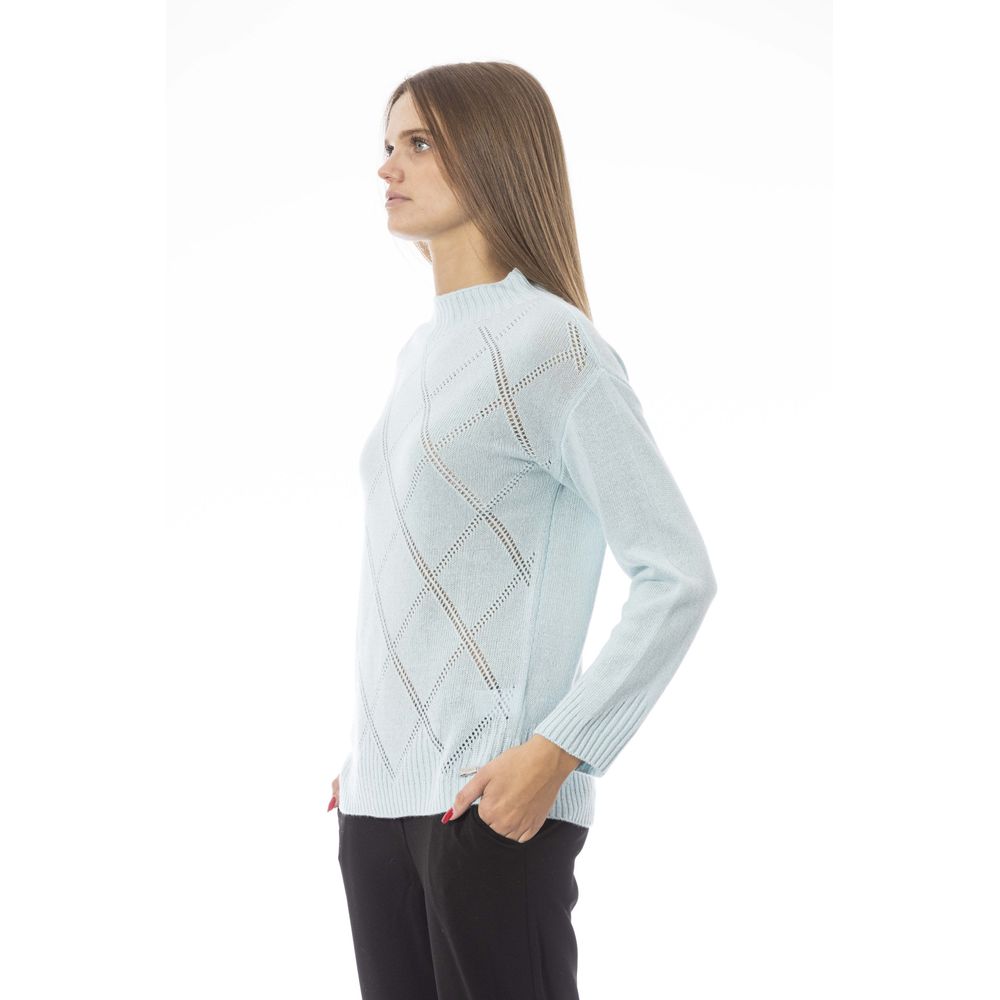 Hellblauer Kaschmirpullover für Damen