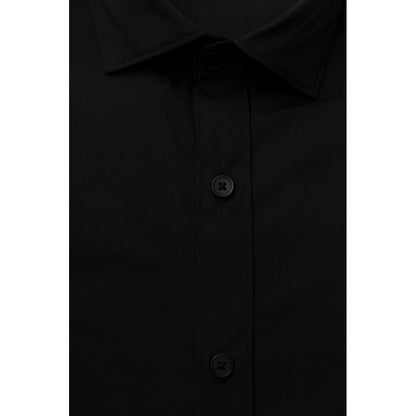 Black Cotton Men Shirt