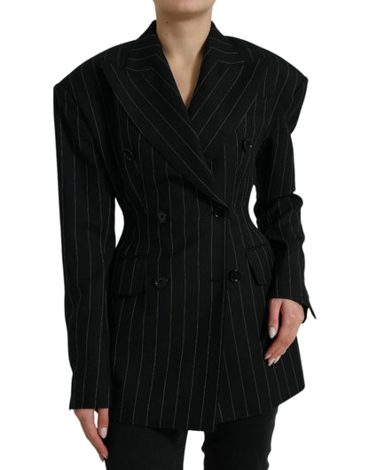 Eleganter gestreifter Blazer aus Schurwolle