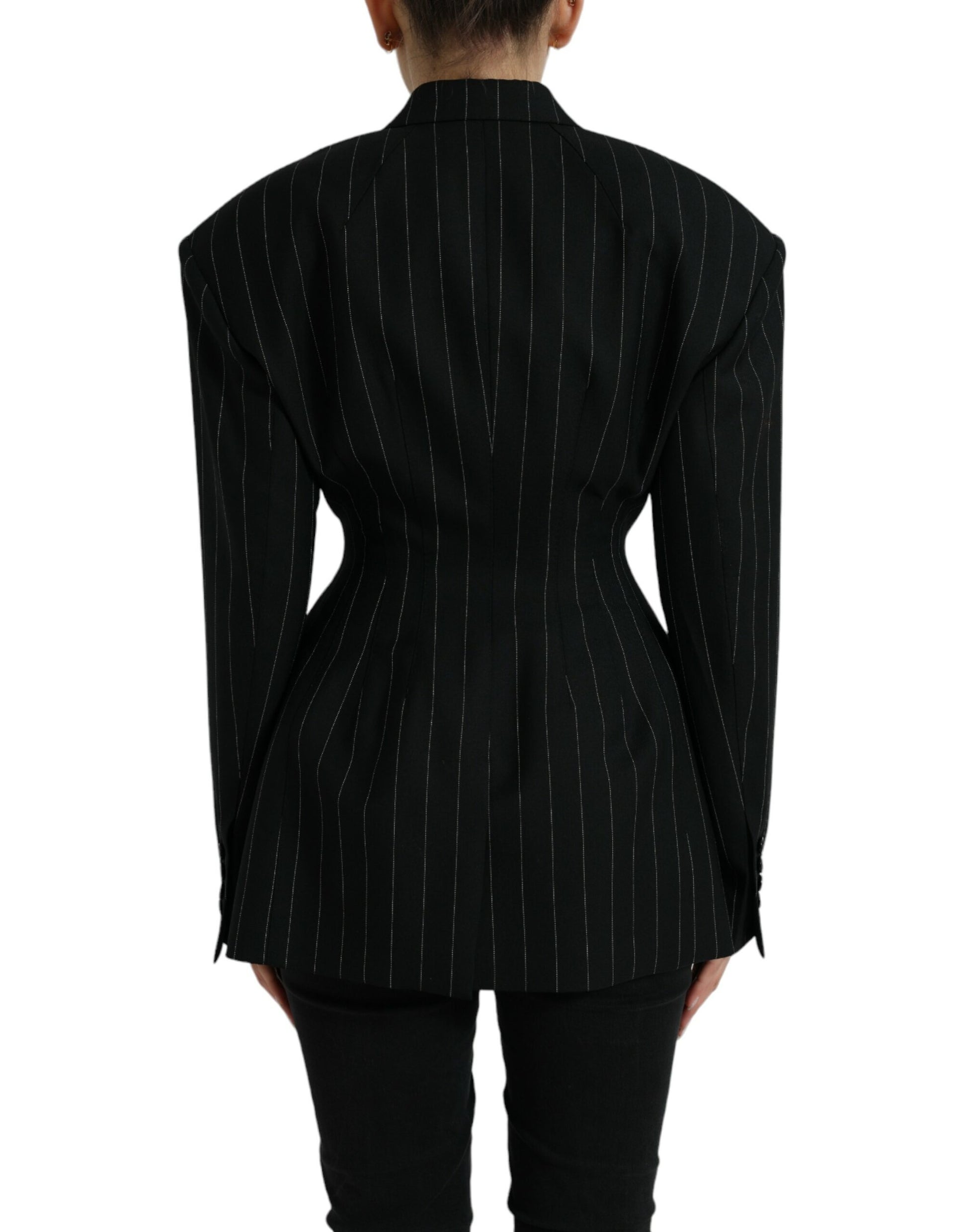 Eleganter gestreifter Blazer aus Schurwolle