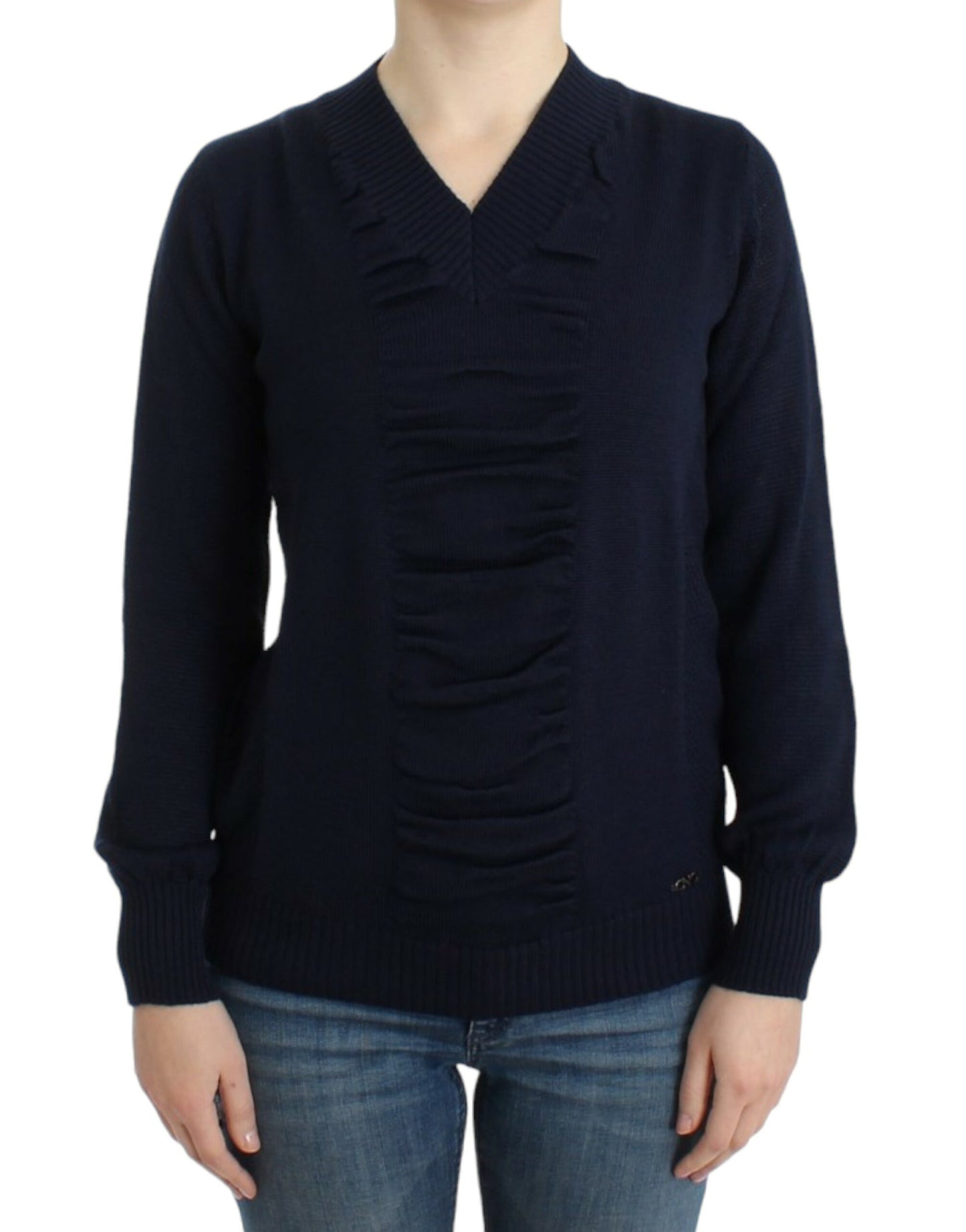 Eleganter leichter Pullover mit V-Ausschnitt