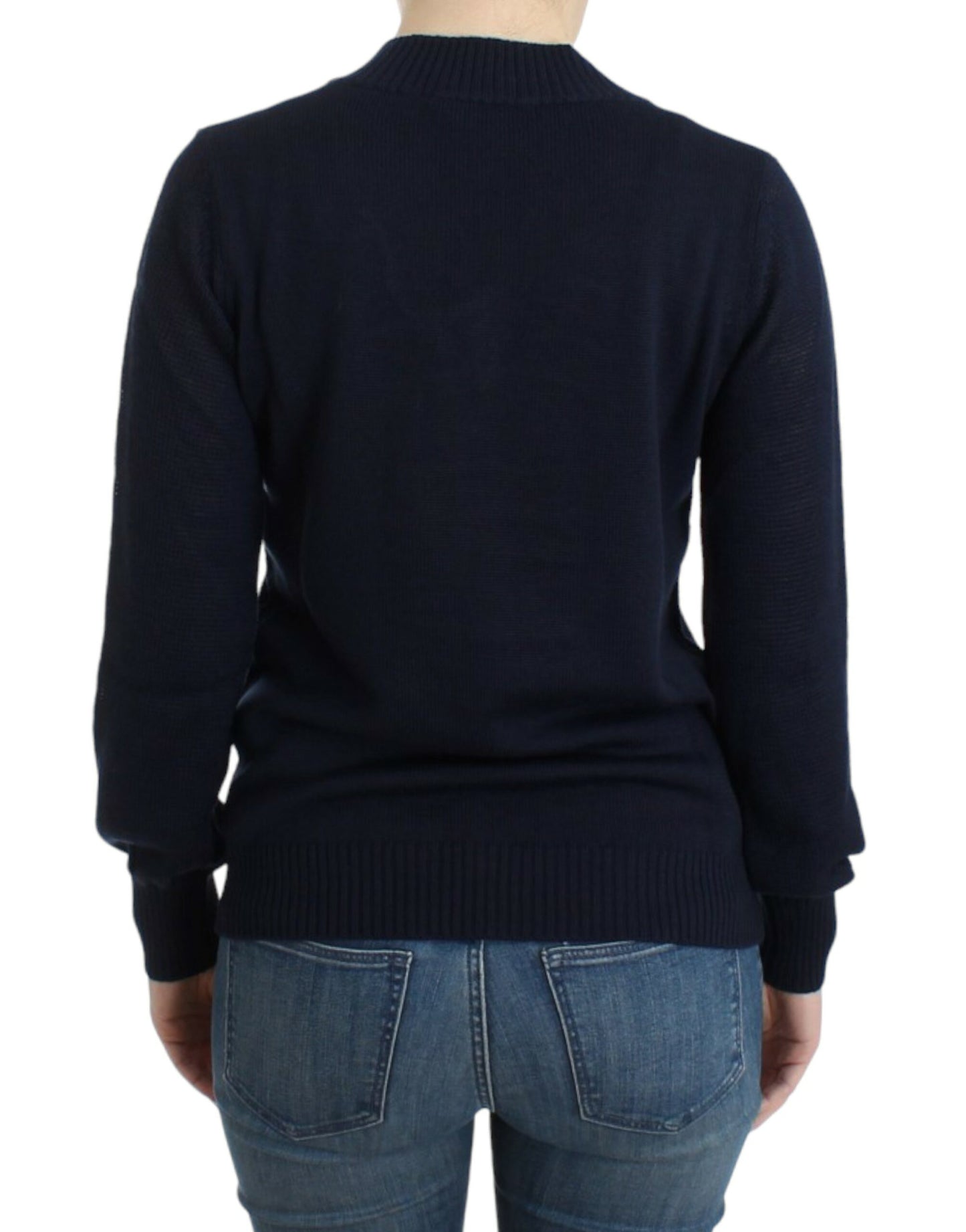 Eleganter leichter Pullover mit V-Ausschnitt