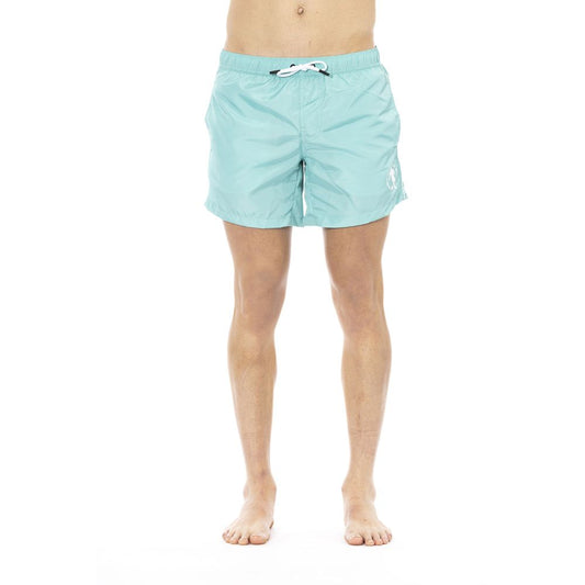 Hellblaue Badeshorts aus Polyester für Herren