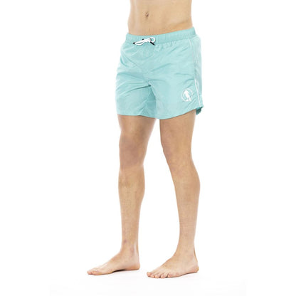 Hellblaue Badeshorts aus Polyester für Herren