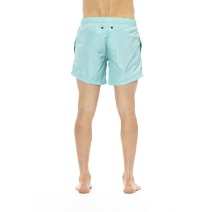 Hellblaue Badeshorts aus Polyester für Herren