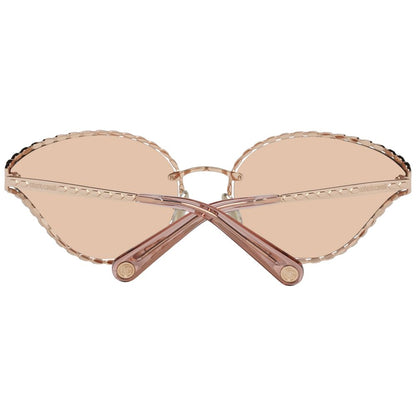 Ovale verspiegelte Sonnenbrille in Roségold