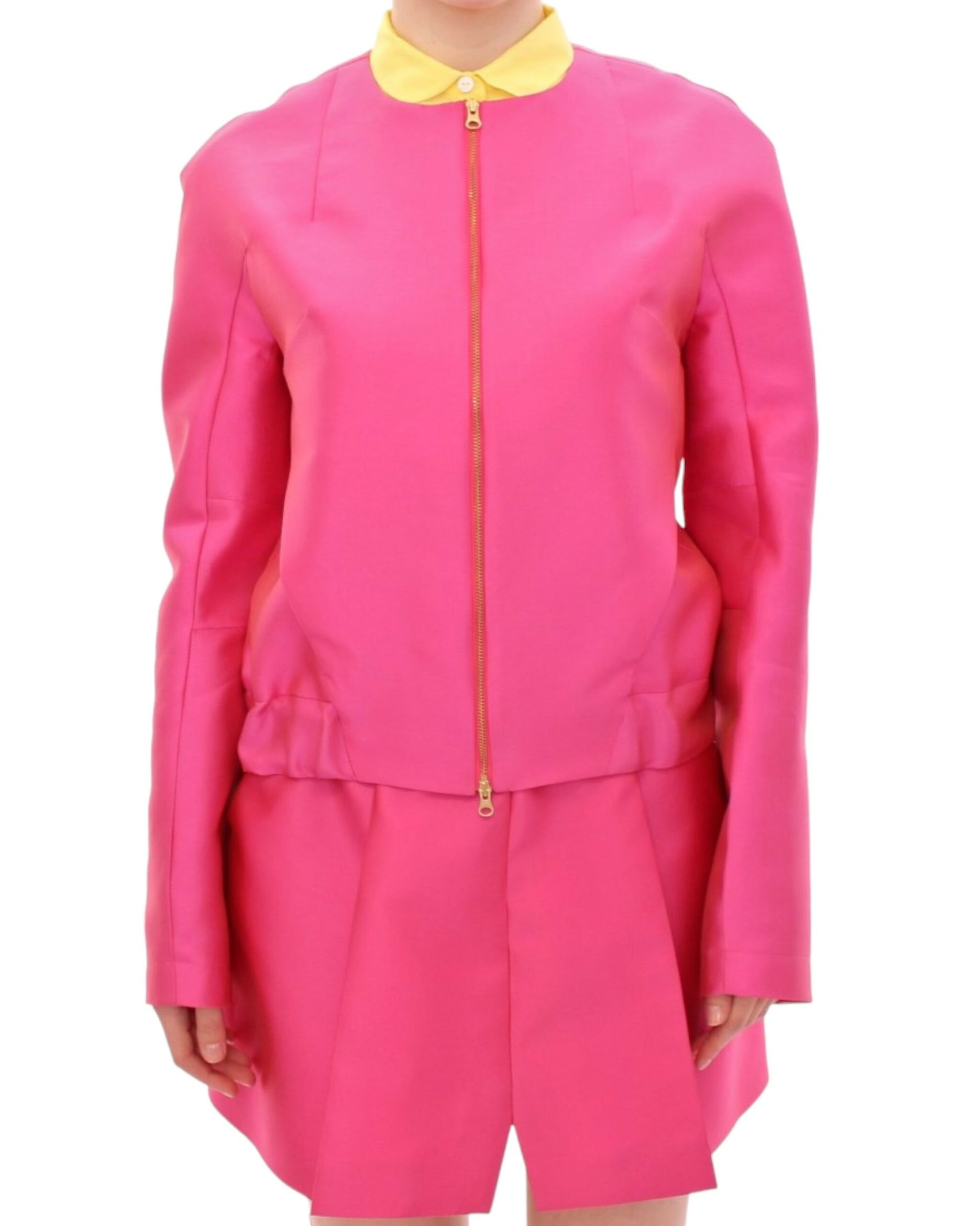 Elegant Pink Silk Blend Jacket