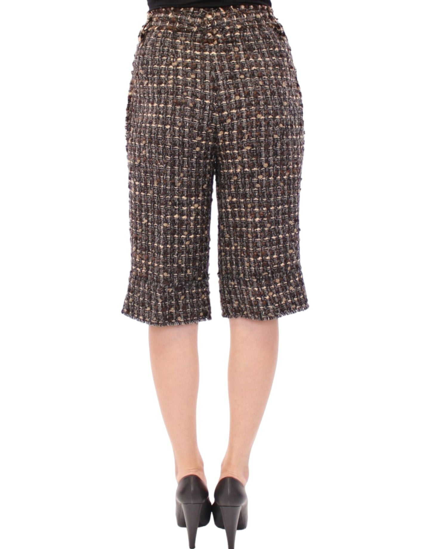 Elegante mehrfarbige Shorts aus Wollmischung