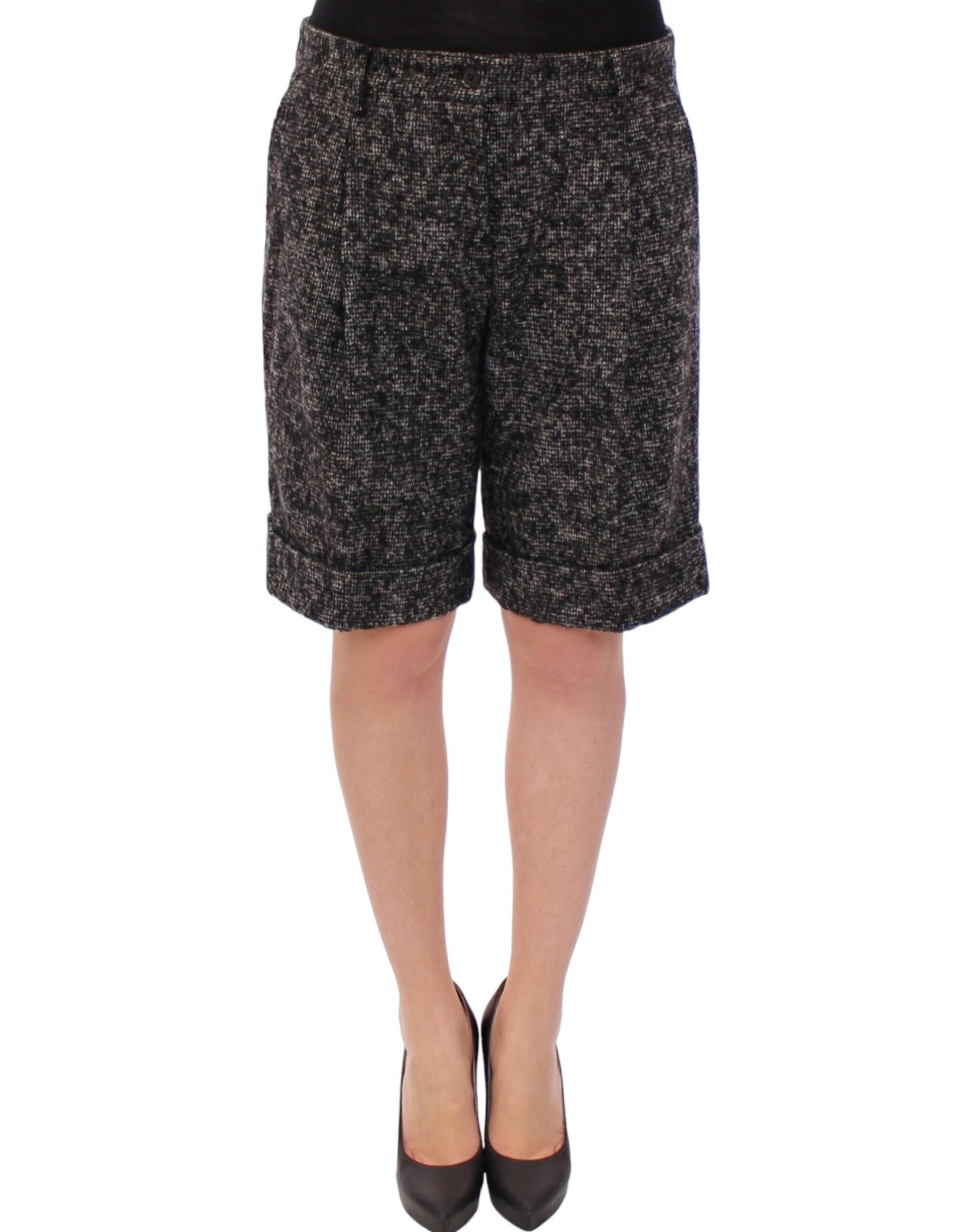 Elegante Shorts aus Alpaka-Mischung in Grau