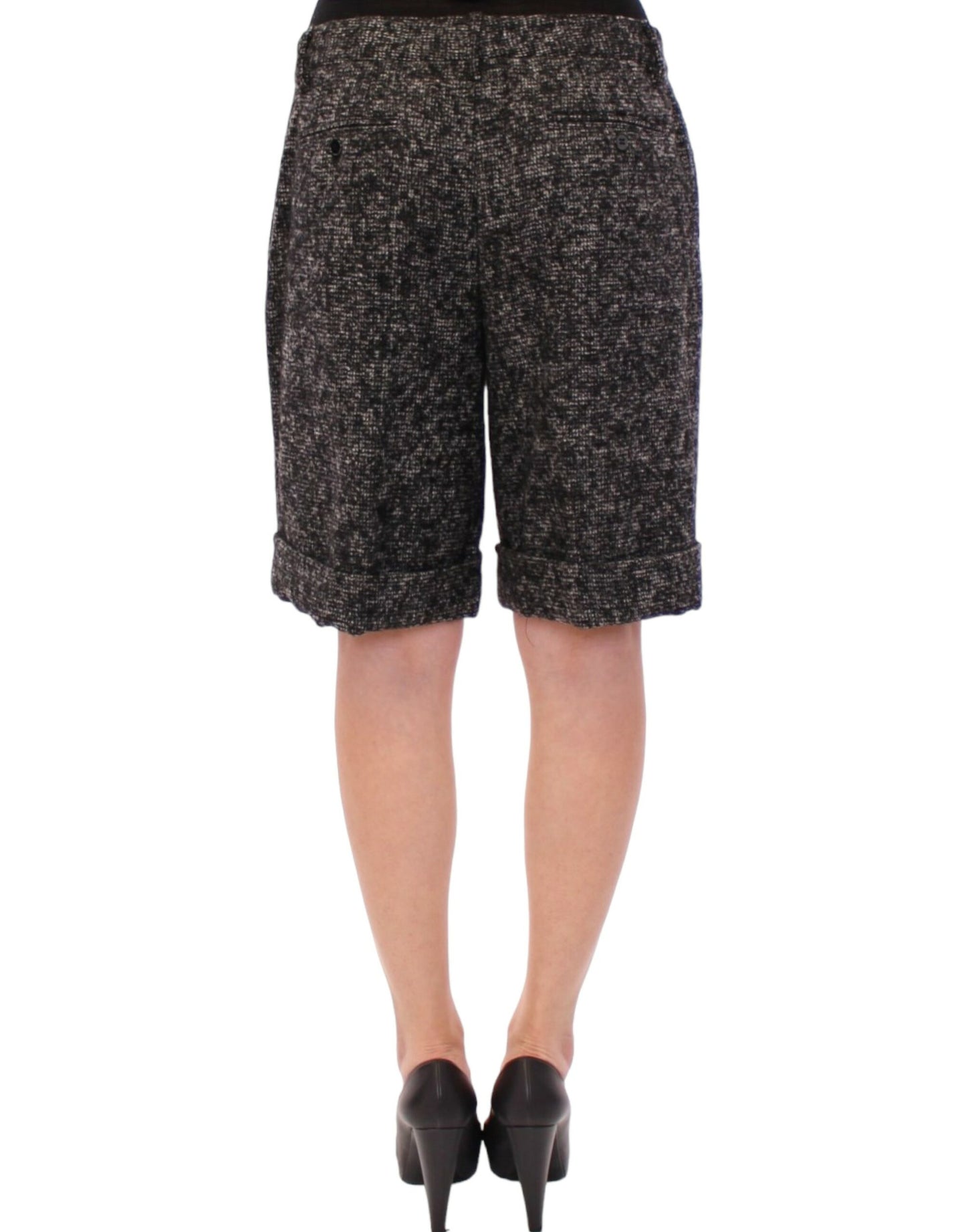 Elegante Shorts aus Alpaka-Mischung in Grau