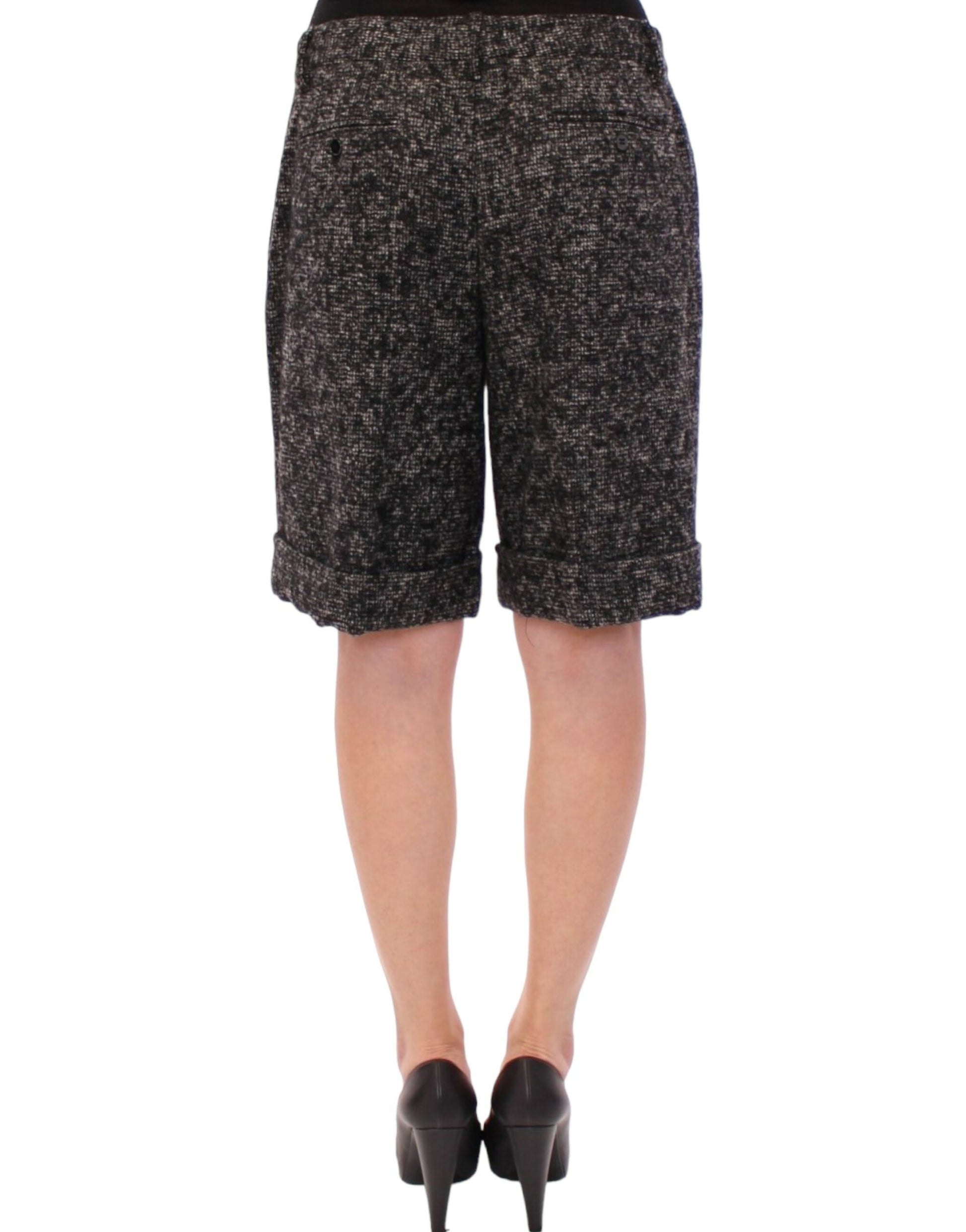 Elegante Shorts aus Alpaka-Mischung in Grau