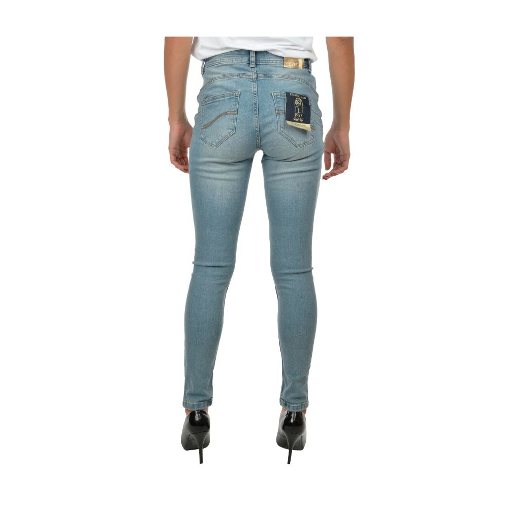 Light Blue Cotton Women's Skinny Jean