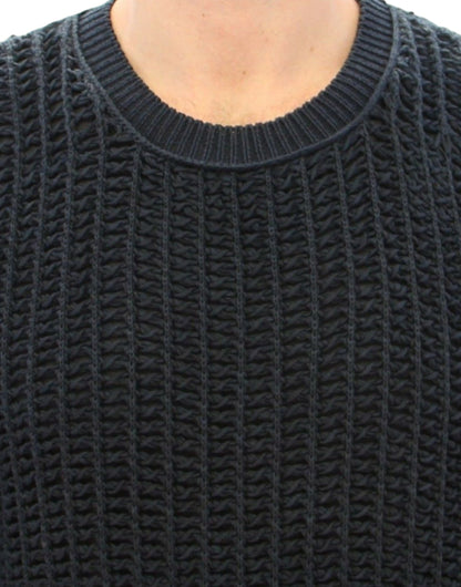 Eleganter blau-schwarzer Lagenpullover