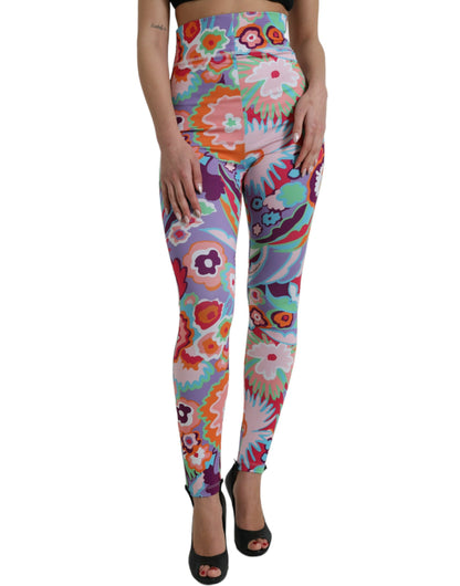 Enchanting Floral Print High-Waist Leggings