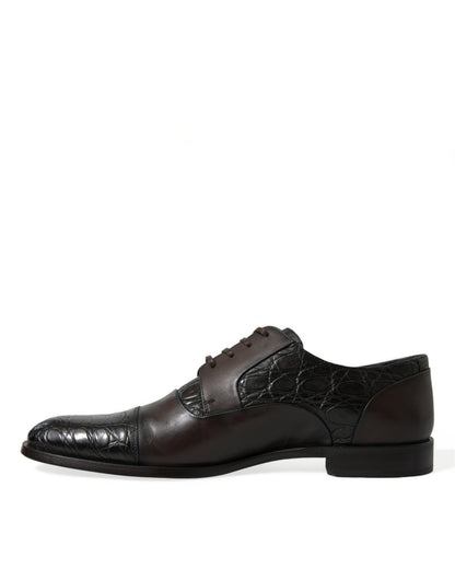 Elegant Brown Formal Derby Dress Shoes