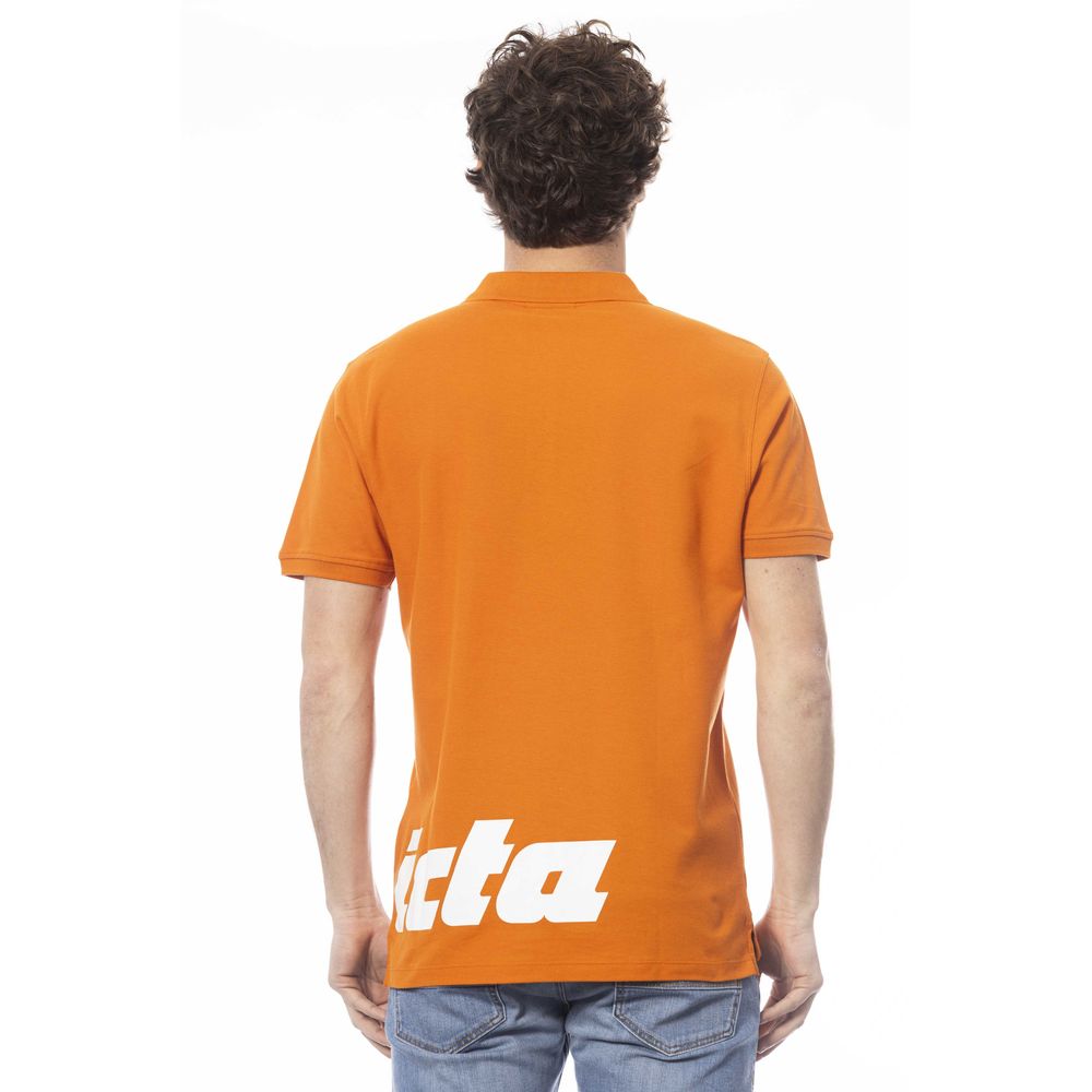 Oranges Poloshirt aus Baumwolle für Herren