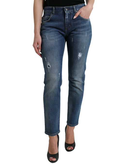 Schicke Boyfriend-Stretch-Jeans mit mittlerer Taille