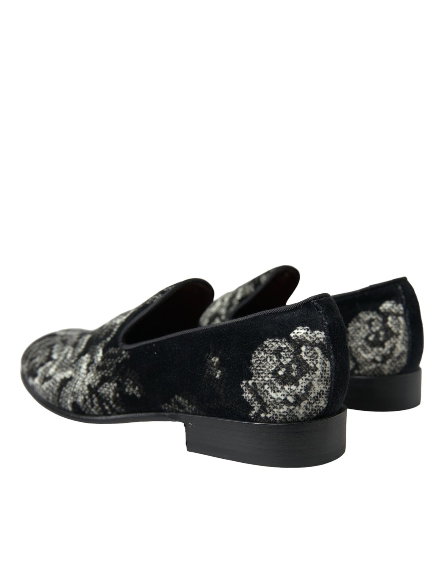 Elegante Loafer aus Samt mit Blumenmuster