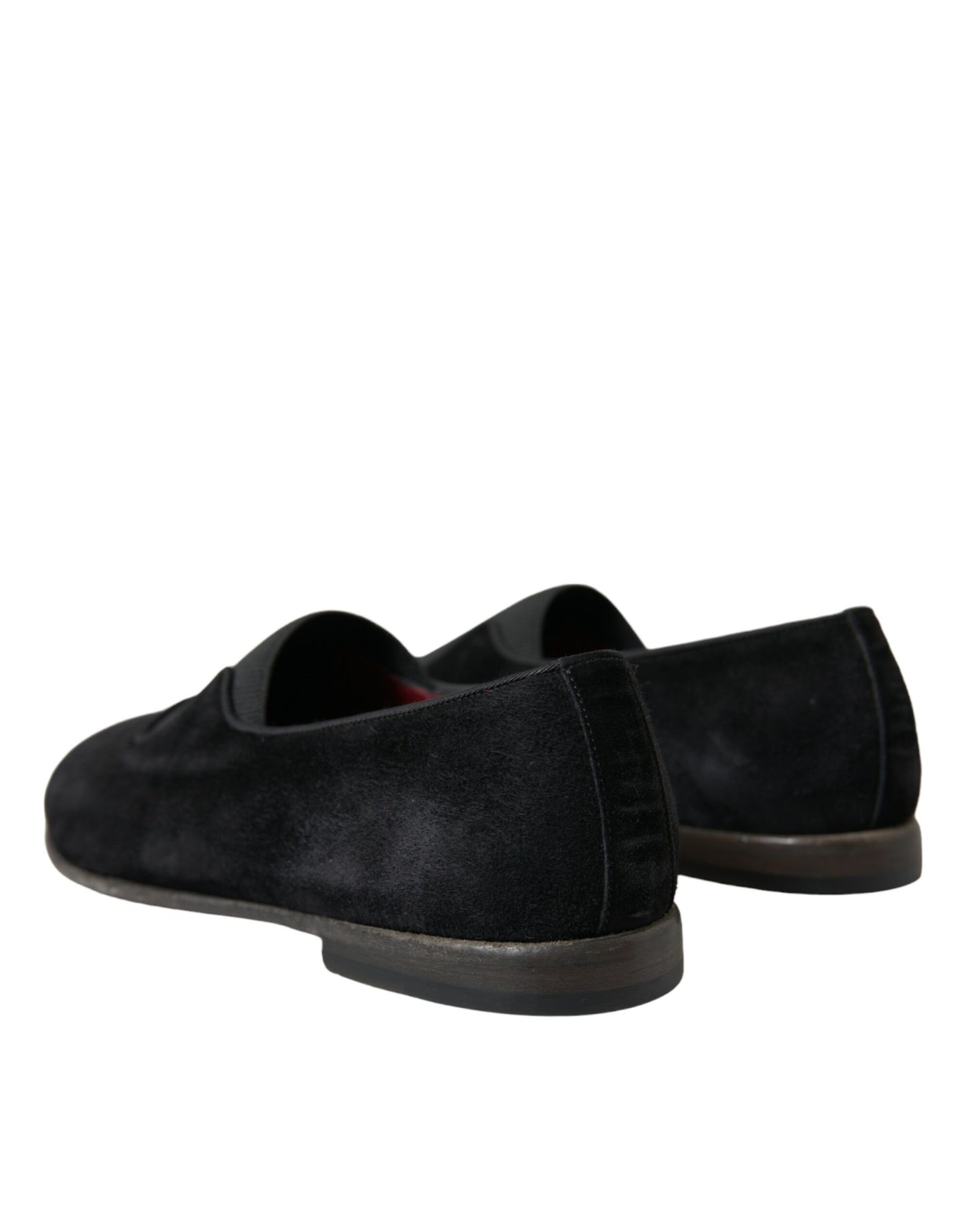 Elegant Black Velor Loafers for the Discerning Gentleman