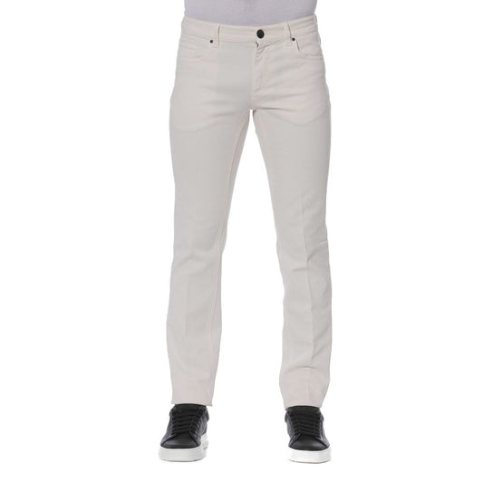 White Cotton Men Jeans