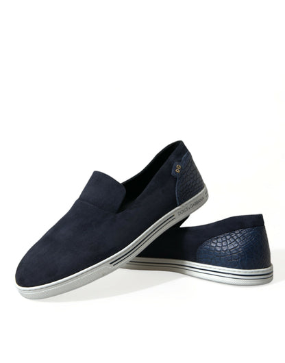 Elegante Loafer aus blauem Wildleder