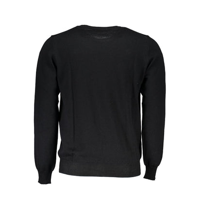 Black Fabric Men Sweater