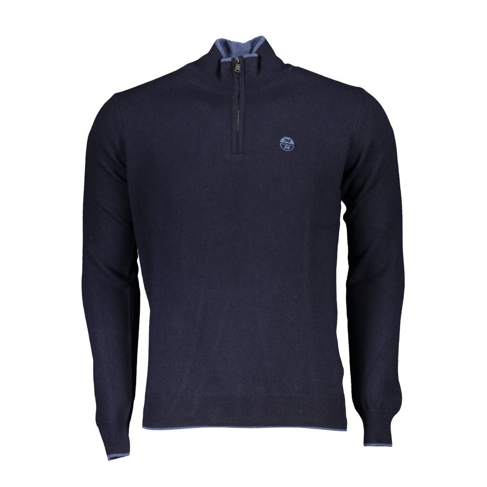 Blue Polyamide Men Sweater