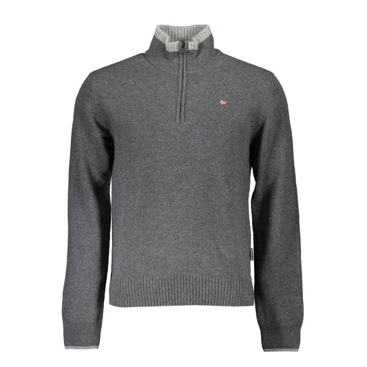 Grauer Stoff Herrenpullover