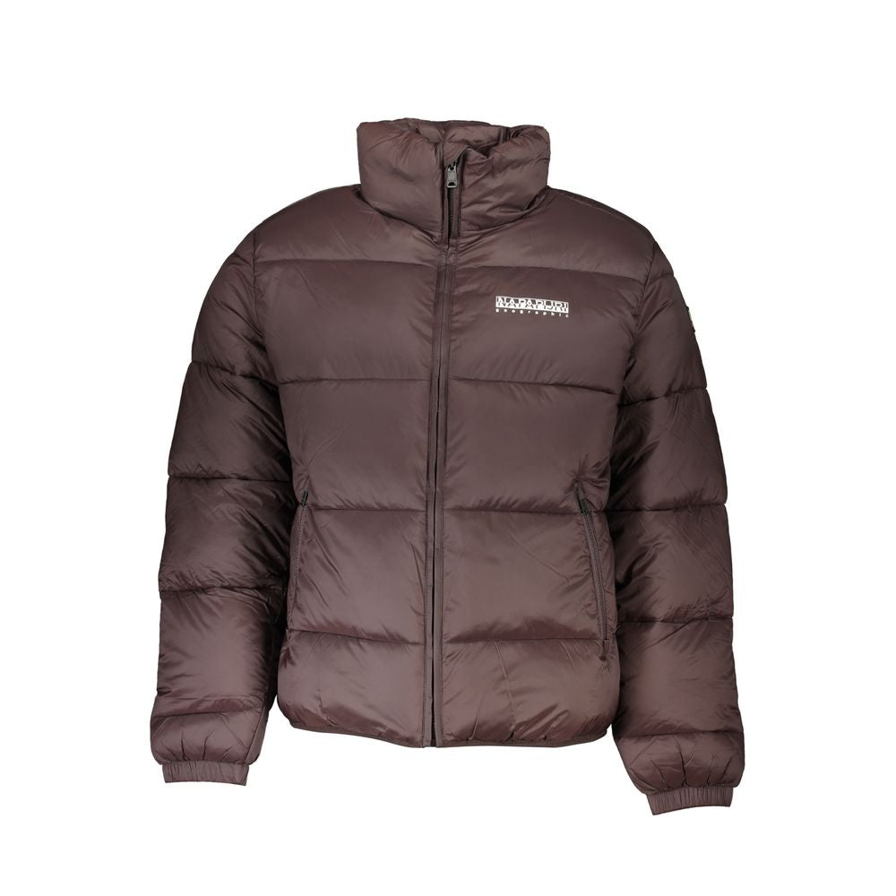 Braune Polyamid-Herrenjacke