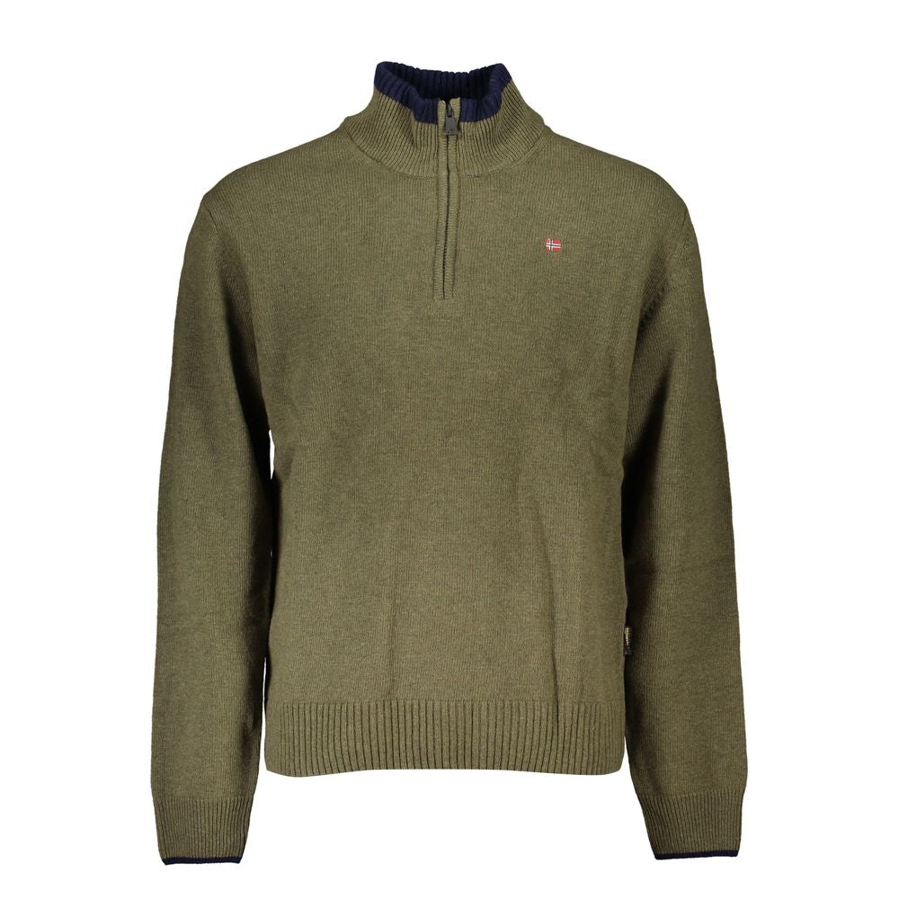 Grüner Stoff Herren Pullover