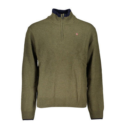 Grüner Stoff Herren Pullover