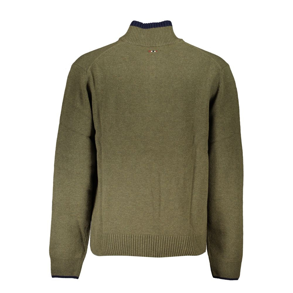 Grüner Stoff Herren Pullover