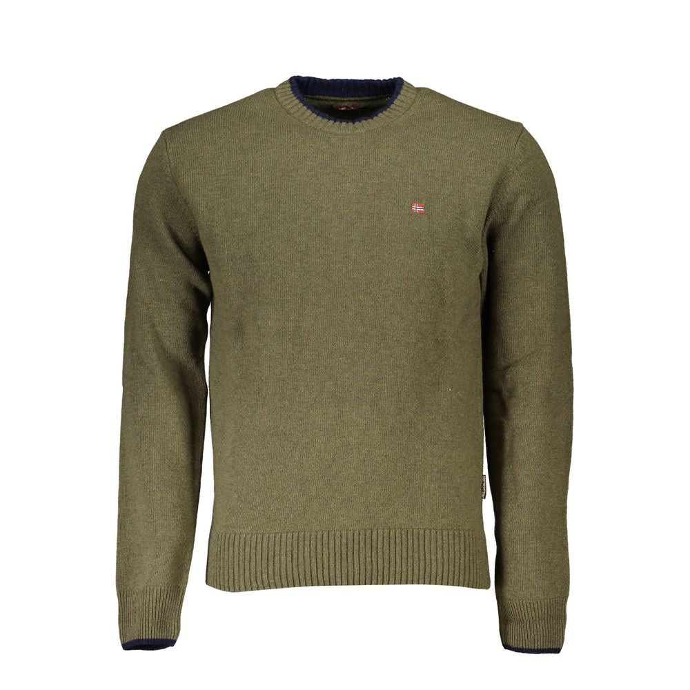 Grüner Stoff Herren Pullover