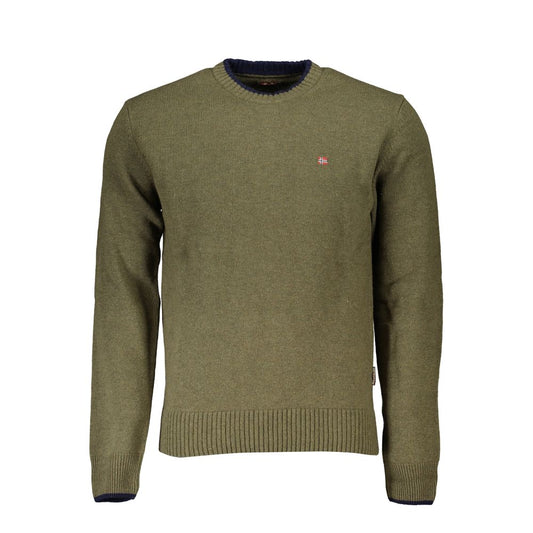 Grüner Stoff Herren Pullover