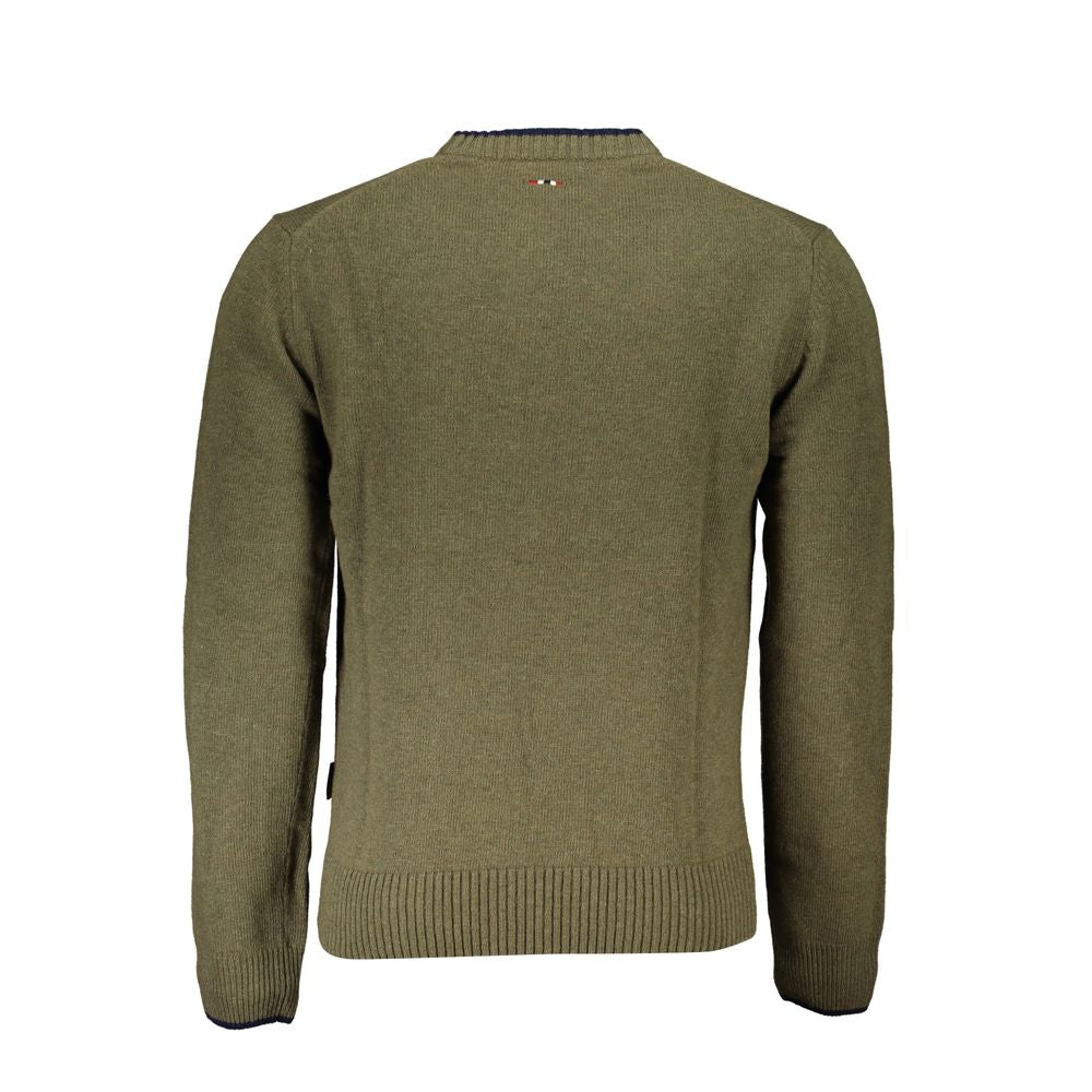 Grüner Stoff Herren Pullover