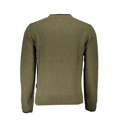 Grüner Stoff Herren Pullover