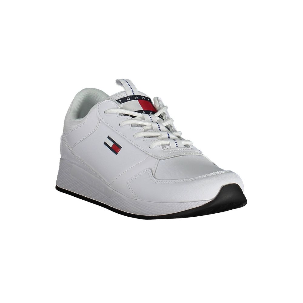 White Polyethylene Men Sneaker