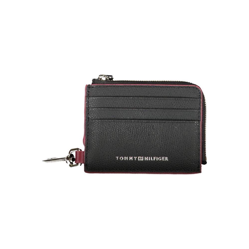 Chic Leather Card Holder with Snap Hook