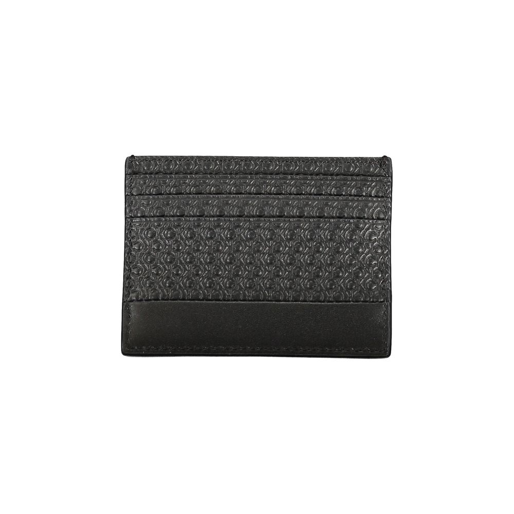 Sleek Black Contrast Card Holder