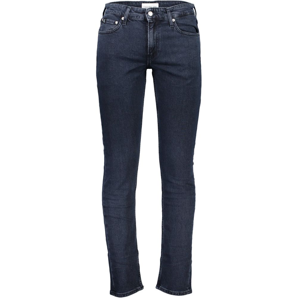 Elevated Blue Jeans with Signature Contrast Detail