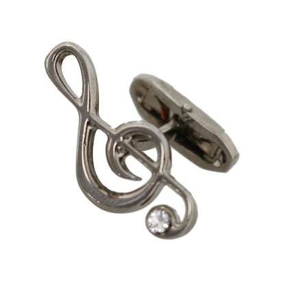 Elegant Silver Tremble Clef Cufflinks