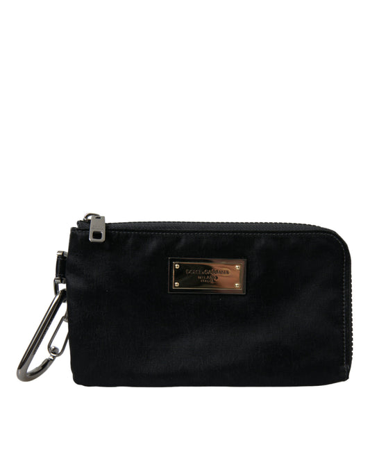 Schicke Designer-Tasche aus Nylon-Leder in Schwarz