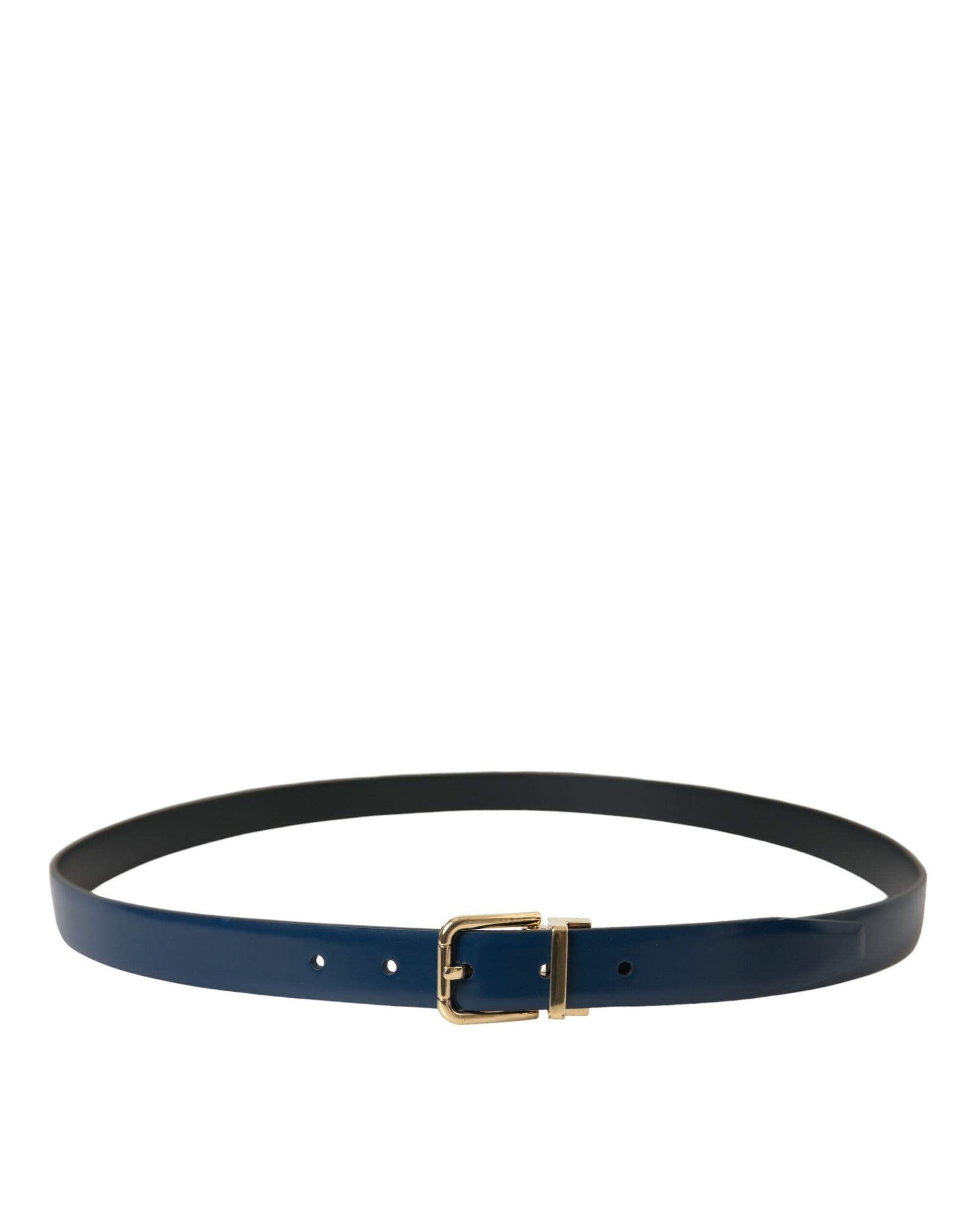 Elegant Blue Calf Leather Belt