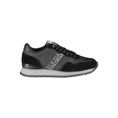 Schicke schwarze Sneakers mit kontrastierender Spitze