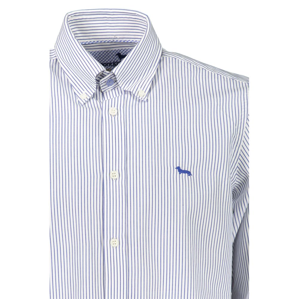 Elegantes gestreiftes Button-Down-Baumwollhemd