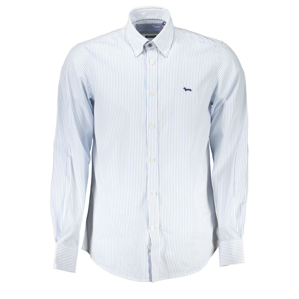 Elegantes gestreiftes Button-Down-Baumwollhemd