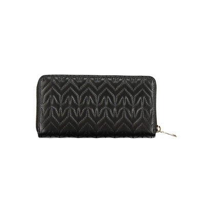 Elegant Black Wallet with Contrasting Details