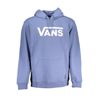 Chic Blue Hooded Fleece Sweatshirt