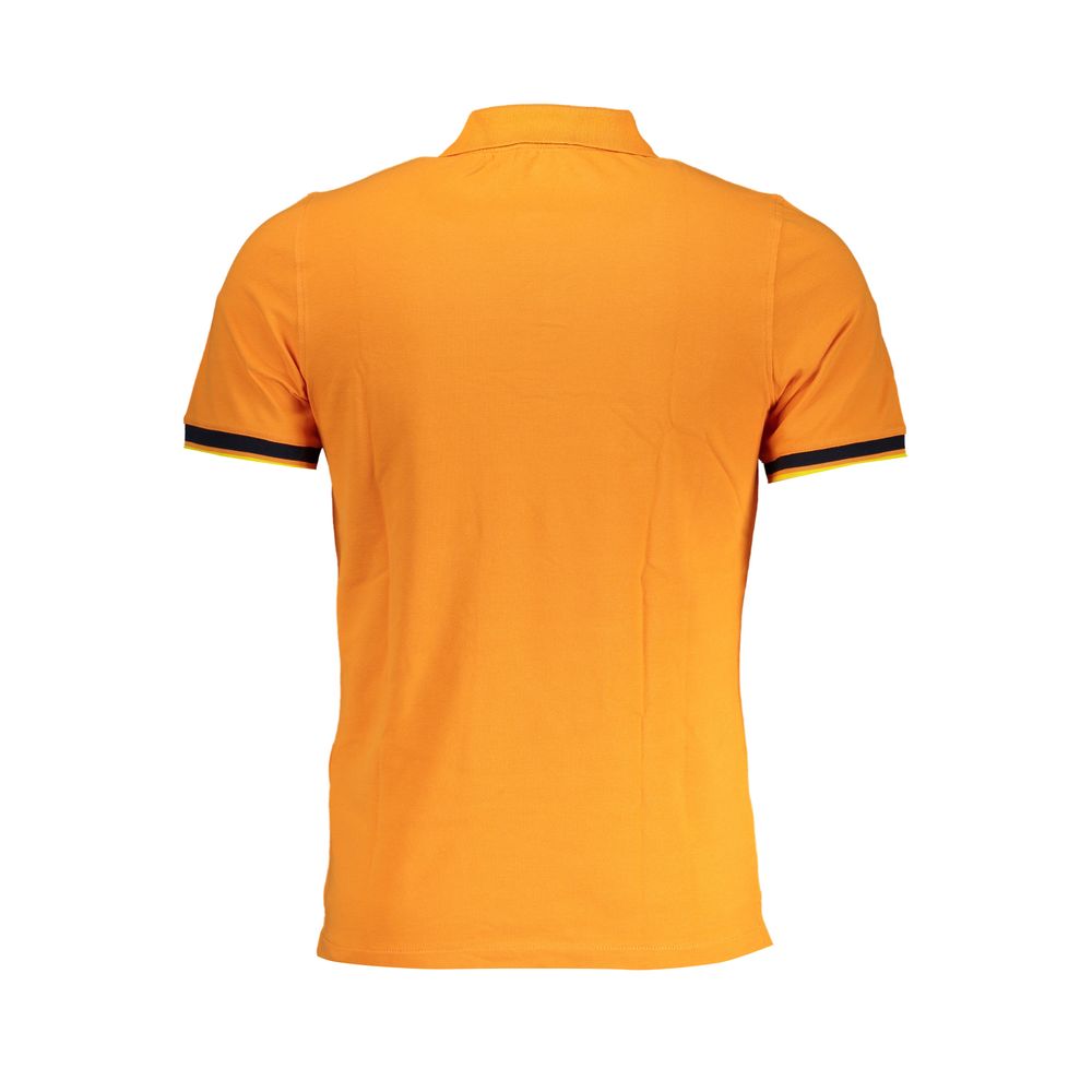 Vibrant Orange Contrast Detail Polo