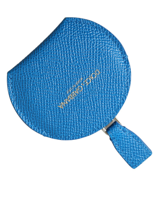 Eleganter Spiegelhalter aus blauem Leder